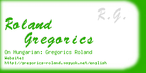 roland gregorics business card